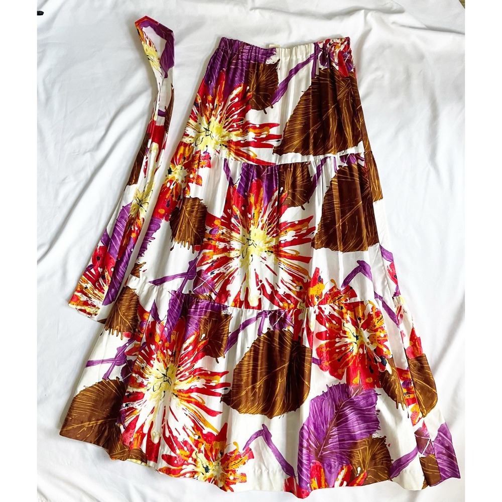 Vintage 1960's Alice Of California Skirt Woman's Boho Flower Power Mod Hippie